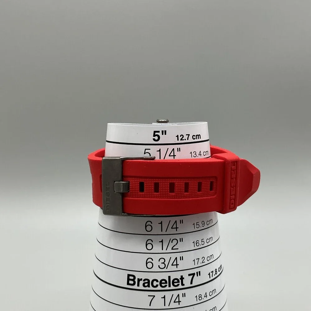 Diesel On Armbar Hybrid Smartwatch Mens Watch 44mm Red Silicone New Battery